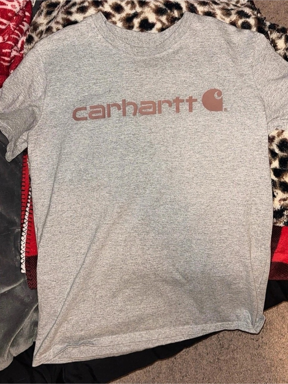 Carhartt Original Fit Logo T-Shirt Gray Medium